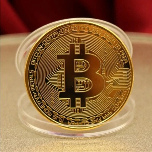 Bitcoin Collector Coin Gold Plated Metal Coin Souvenir Gift