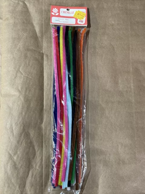 Pegatina de precio multicolor limpiador de tubos de tallos de oruga para bebé de Frank's de colección de lote antiguo