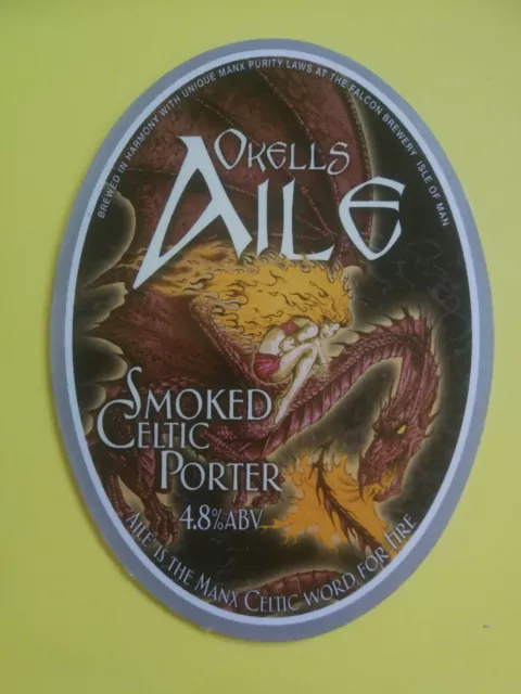 OKELL'S brewery AILE real ale beer pump clip badge front Isle Of Man manx