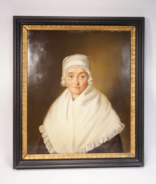 Top Rarität antikes Biedermeier Öl Gemälde Portrait einer Dame Museumsqualität