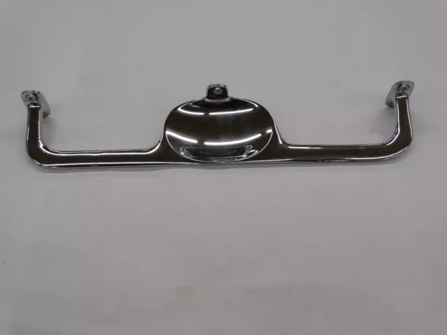 Vintage Antique Chrome on Brass Wall Mounted Soap Dish / Towel Bar Holder Combo