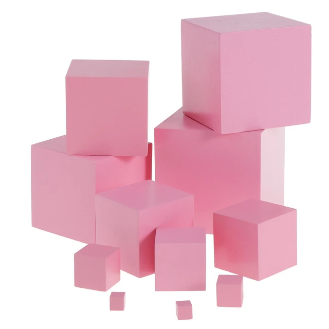 Lot de 10 blocs de construction en bois, ensemble de blocs d'empilage pour 3