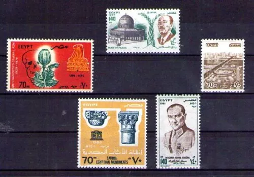 Egipto valores Diversos del año 1977-81 (T-347)