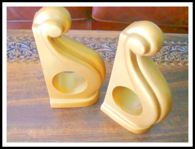 Pair resin scroll corbels  wall sconces  curtain poles brackets  small plant hol