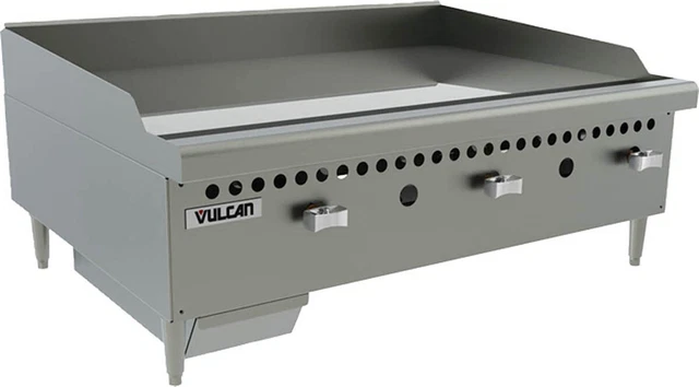 Vulcan VCRG36-M 36" Countertop Gas Griddle with Manual Control, 1" Thick Plate