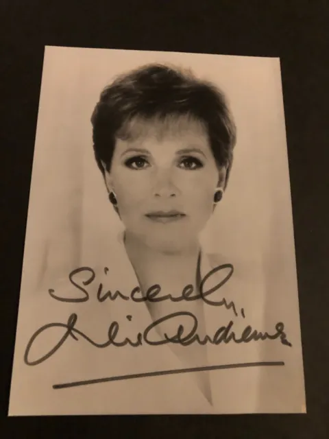 Julie Andrews Autographed 5x7 Portrait Photo Zoe Dominic London Circa 1980's