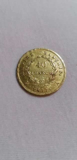 Münze Pièce Coin Frankreich Empereur Napoleon 40 Francs 1811