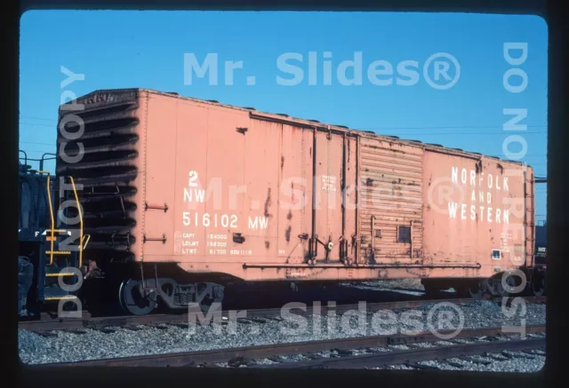 Original Slide Freight N&W Norfolk & Western MofW 50'Box 516102 Chicago IL 1999