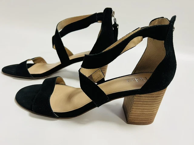 Reba By Justin Boots Womens Shoes 9.5M Heels Tassels Zip Suede Leather Western