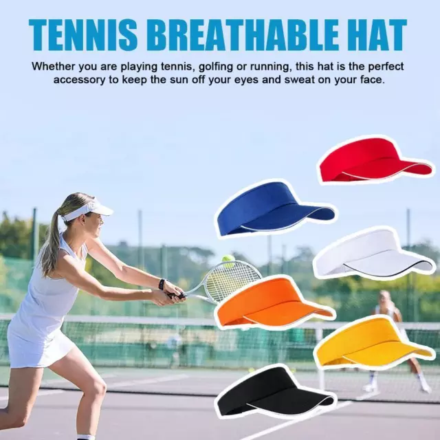 Cappelli da sole unisex uomo donna visiera sole semplice sport berretto da golf tennis traspirante H6X4