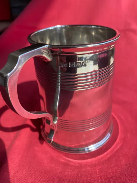 Mappin & Webb Solid Silver Tankard 1906 solid silver Edwardian