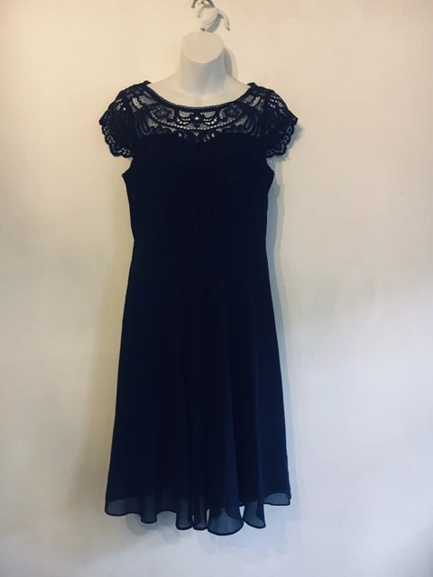 Abito MONSOON, Cruise Wedding-Pizzo-Fit & Svagliato-Navy-Foderato. 10 indossati una volta