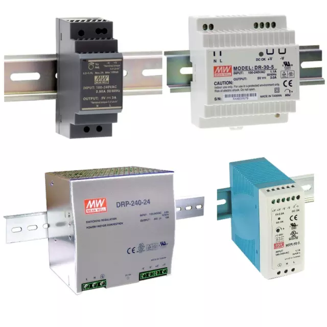 MeanWell Alimentation de Din rail HDR- DR- DRP- MDR- Série DIN-Rail Chauffeur Tr