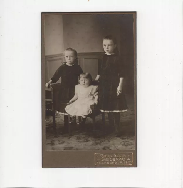 CDV Foto Niedliche kleine Mädchen - Weidenau um 1910