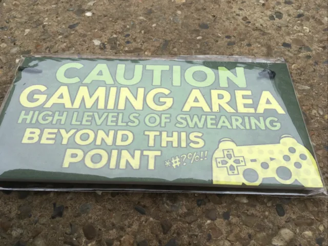 bnip gaming hanging sign/ plaque 8x4"