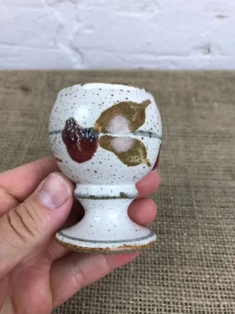 Lovely Hand Thrown Studio Pottery Footed Egg Cup