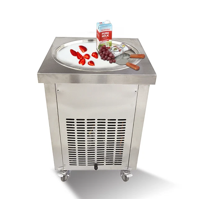 Kolice ETL Commercial ice cream roll machine, 22" (55cm ) Single Round ice pan