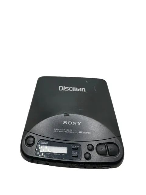 Vintage Sony Discman Portable CD Player D-141 Mega Bass w/Headphones MDR-24