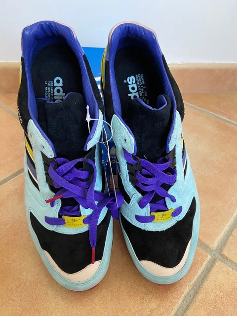 Rare Adidas Zx 8000 Aqua /Sun /Black Sz11,5Us /46 Eur 2005 Leather 3