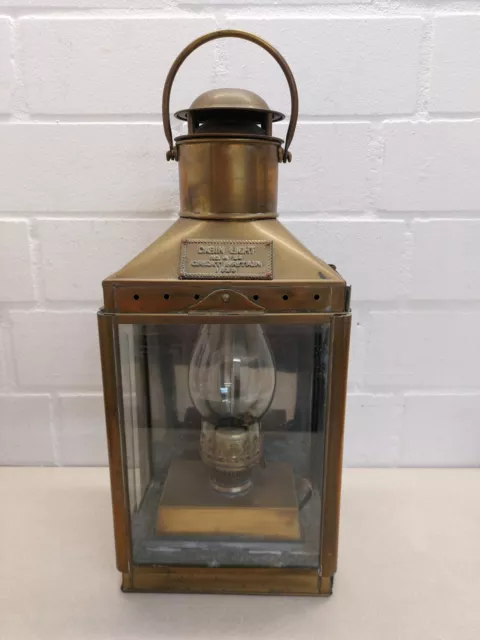 Petroleumlampe Cabin Light Nr. 4754 Great Britain 1926 Messing Marine Leuchte