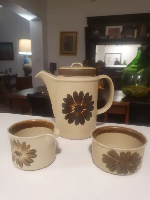 mid Century ARABIA Finland Coffee Pot Sugar Creamer  Vintage Tunturi Retro