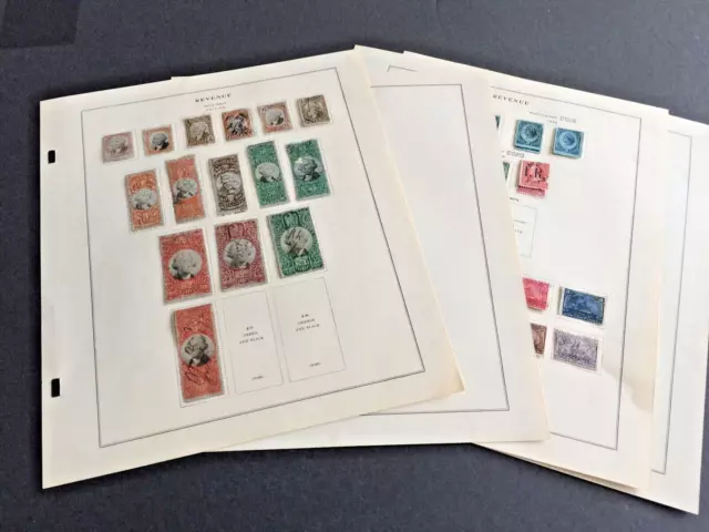 US STAMPS Revenues-3rd Issue SC# R134-R172 on Album Pages CV $875.00 USED