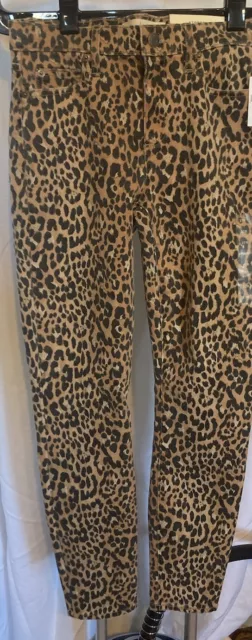 GAP Denim Leopard Print SkinnyJeans Womens  27 Beige Contemporary