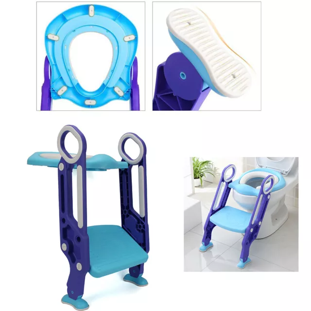 Protable Folding Baby Ladder Toilet Seat Children Safety Training Toilet Chair