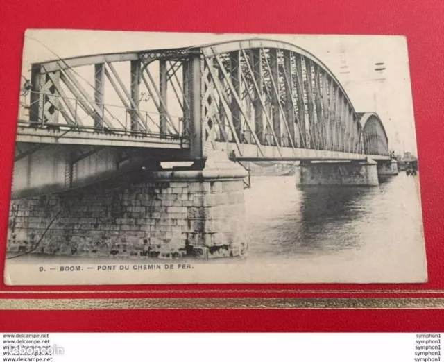 Carte Postale Ancienne Belgique Boom - Pont du Chemin de Fer