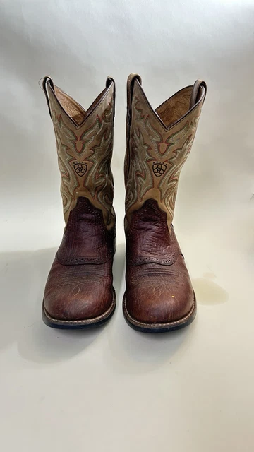 ARIAT COBALT XR Brown Bull Hide Leather Round Toe Cowboy  display picture 3