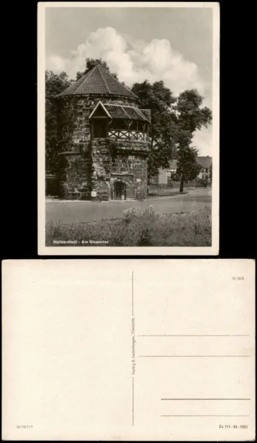 Ansichtskarte Halberstadt Partie Am Wassertor 1953