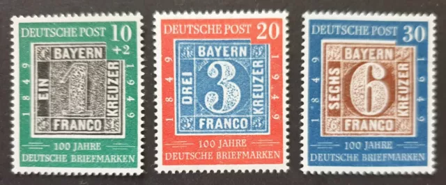 Bund 100 Jahre dt. Briefmarken MiNr. 113-115 postfrisch und tadellos