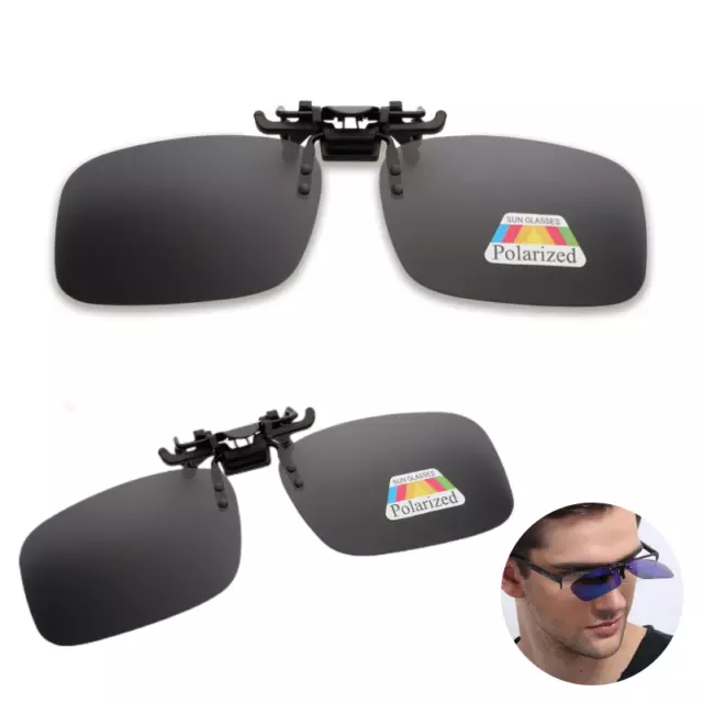 Lightweight And Durable Clip-on Sunglasses With Polarized Tac Lens, Anti-uv