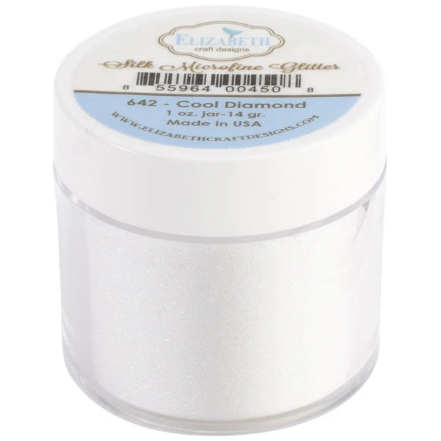 Paquete de 2 brillos microfinos de seda Elizabeth Craft Designs 1 oz diamante frío -EC642