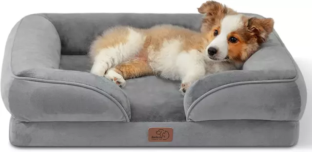 Bedsure Orthopedic Dog Bed for Medium Dogs - Waterproof Dog Sofa Bed Medium, Sup