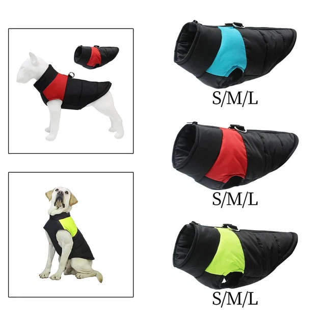Dog Coat Vest Dogs Warm Puppy Jacket Windproof Cold Weather Pets Apparels Pet