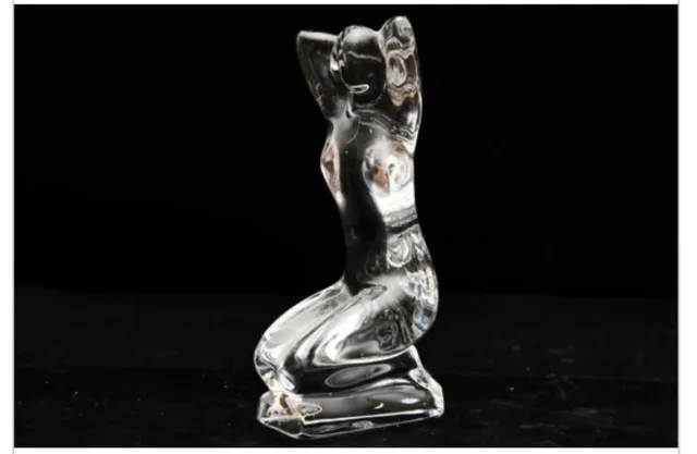 Baccarat Robert Rigot Crystal Nude "Odine" Female Figurine 6 1/4"x3" - EUC -