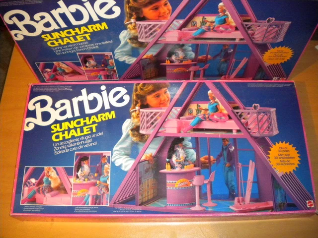 VINTAGE BARBIE 1990 Suncharm Chalet Sunny Vacation Home Set Mattel