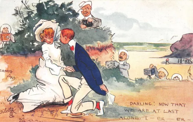 Cpa Illustrateur Ernest Aris Dans Le Gout Anglais Darling