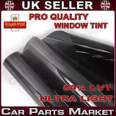 PRO QUALITY ANTI-SCRATCH CAR WINDOW TINT FILM TINTING ULTRA LIGHT 50% 6m x76cm