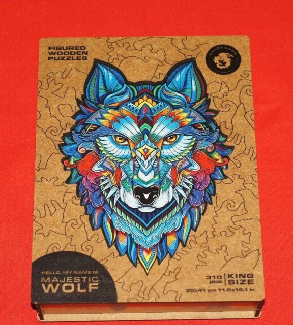 Unidragon Majestic Wolf King Size  310 piece Wooden Jigsaw Puzzle Uk 2