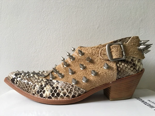JUNYA WATANABE COMME DES GARCONS Python Leather Suede Studded 
