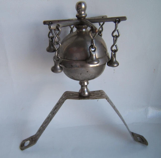 Antique Fancy Silver Horse Drawn Sleigh Bells Antique Fancy Silver Horse Drawn Sleigh Bells
