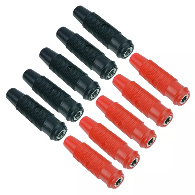 10pcs Red + Black 4mm Banana Socket Test Connector 10A SCI R8-107