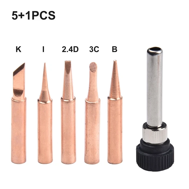 COPPER SOLDERING IRON Tips 6pcs Heatset Insert Mounting Tip for Tight ...