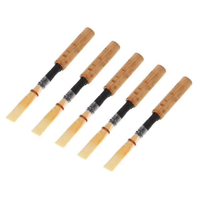 5Pcs Oboe Reeds Medium Soft Oboe Reeds With Transparent Tube Sleeve