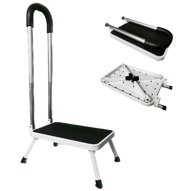 SINGLE FOLDING CARAVAN Step with Handle Handrail Motorhome Bathroom