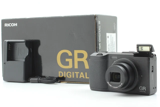 [N MINT/ Box] RICOH GR DIGITAL IV 10.4MP Digital Camera Black Body From JAPAN