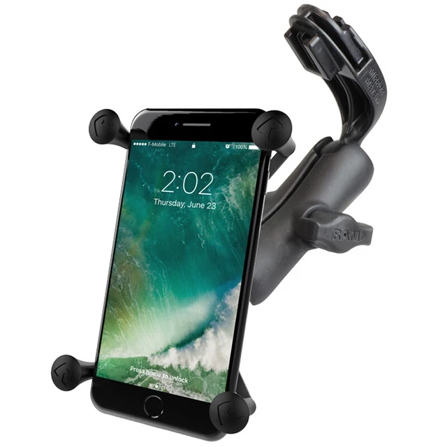 RAM Rear-view Mirror Mount w/ X-Grip for Toyota, Ford - Fits Plus Size phones