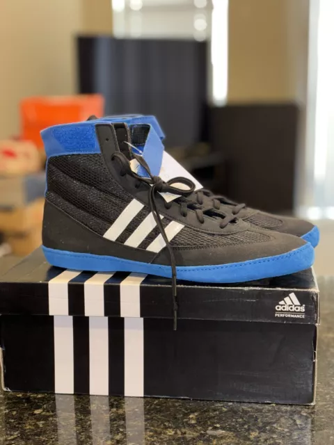 2015 Adidas Combat Speed 4 Wrestling Shoes Size 11.5 Black/Blue NIB